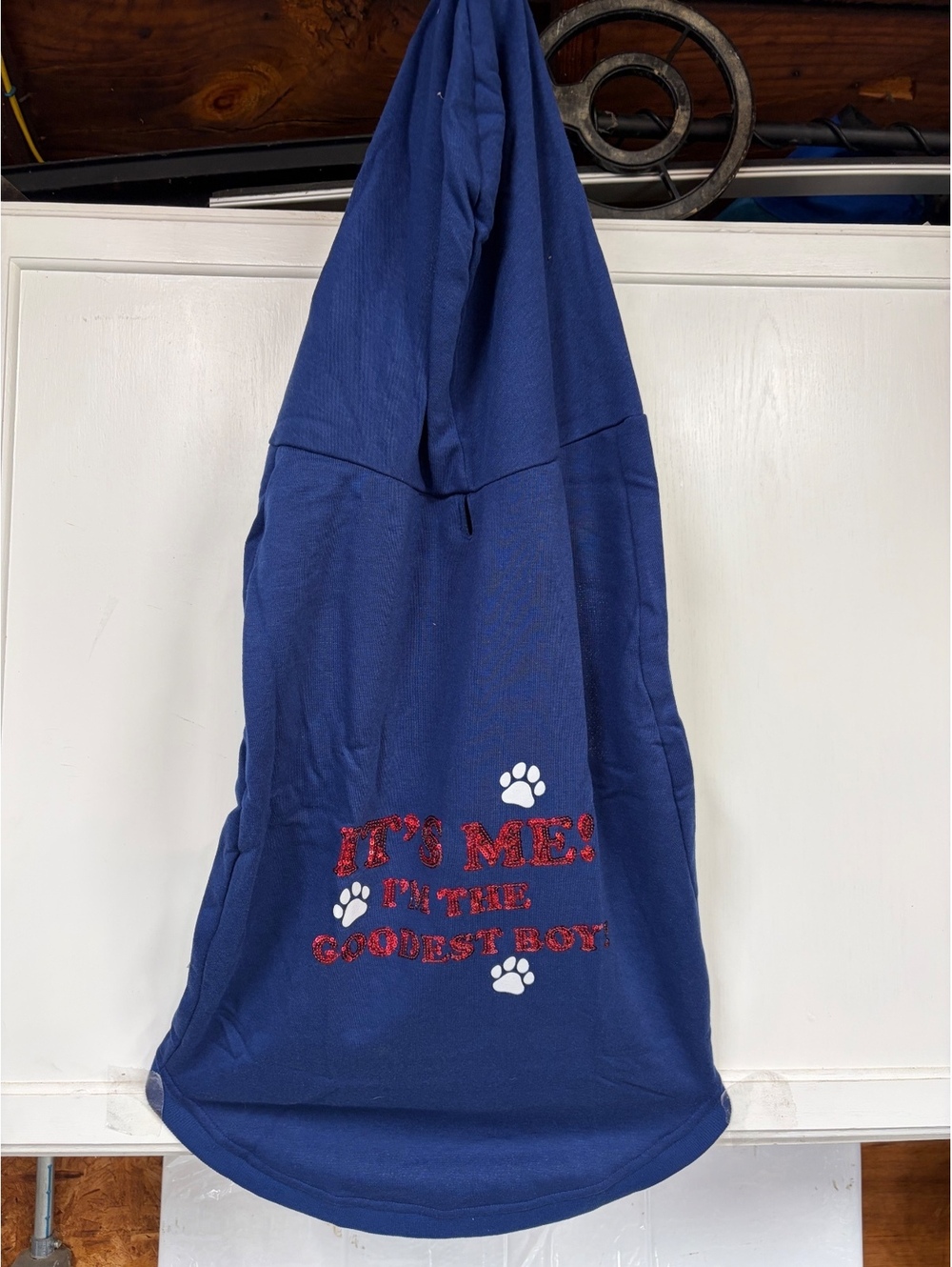 Jolly Knits Navy Combo Pet Hoodie Size XXL